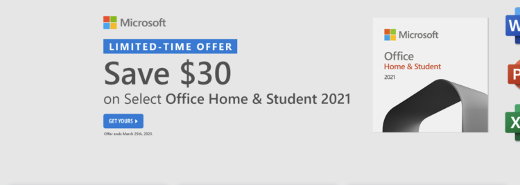 Save $30 On MS Office